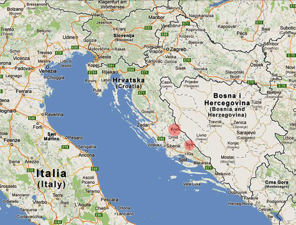 karta hrvatske sinj CAC SINJ / KNIN 2012:: karta hrvatske sinj